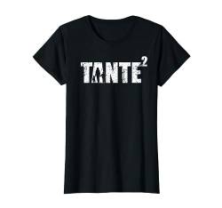 Tante hoch 2 Schwester zweifache Tante Geschenk Baby T-Shirt von Tante Schwangerschaft verkünden