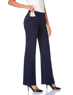 Tapata Damen 71cm/76cm/81cm/86cm Bootcut Stretch-Hose mit 4 Taschen, Tall/Lang/Regulär/Petite Für Büro Business Alltag Elegante Hose 71cm Dunkelblau L von Tapata