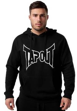 Tapout Herren Kapuzensweatshirt Normale Passform Lifestyle Basic Hoodie Black/White L, 940006 von Tapout