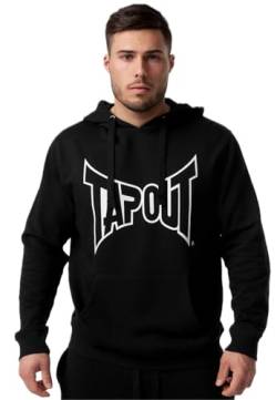Tapout Herren Kapuzensweatshirt Normale Passform Lifestyle Basic Hoodie Black/White M, 940006 von Tapout