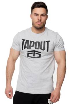 Tapout Herren T-Shirt Normale Passform Active Basic Tee Marl Grey/Black L, 940001 von Tapout