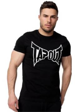 Tapout Herren T-Shirt Normale Passform Lifestyle Basic Tee Black/White 3XL, 940005 von Tapout