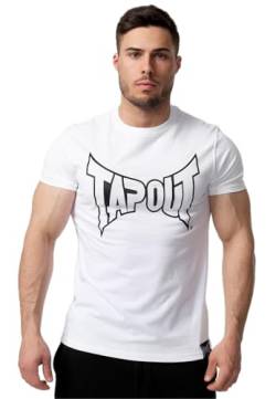 Tapout Herren T-Shirt Normale Passform Lifestyle Basic Tee White/Black XL, 940005 von Tapout