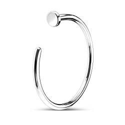 Tapsi´s Coolbodyart® Nasenpiercing Hoop Ring 14 Karat Weißgold Länge 10mm Breite 1mm von Tapsi´s Coolbodyart