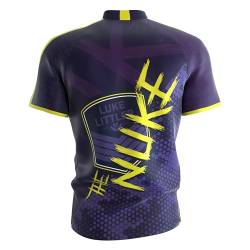 Target Darts Luke Littler Dart Shirt “The Nuke” 2024 Edition (Large) – Weltmeisterschaft Darts Top, Herren Dart Shirts, Coolplay Collarless Pro Shirt von Target Darts