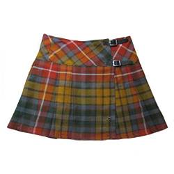 Tartanista Damen 51 cm Lange Kilt-Rock mit Kiltnadel Antique Buchanan 34 von Tartanista