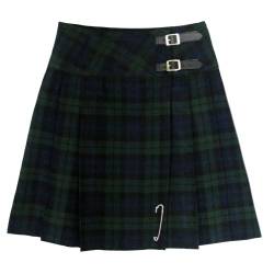 Tartanista Damen 51 cm Lange Kilt-Rock mit Kiltnadel Black Watch 34 von Tartanista