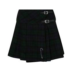 Tartanista Damen Mini-Kilt-Rock 42 cm (16,5") Länge Black Watch 36 von Tartanista