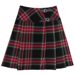 Tartanista - Damen Wickel-Kilt - lang - 58 cm (23“) - Stewart Schwarz - 38 von Tartanista