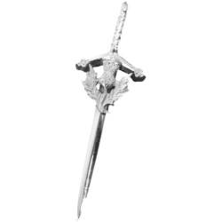 Tartanista - Dekorative Kiltnadel - mit einem traditionellen schottischen oder irischen Design/Emblem - Schwert mit Distel - verchromt von Tartanista