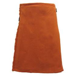 Tartanista - Herren Deluxe-Kilt - 7,3 m (8 Yard) Stoff - 454 g (16 oz) Stoffgewicht - Safran - Taille (Nabelhöhe) 111,8cm (44“), Länge 61cm (24“) von Tartanista