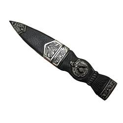 Tartanista - Herren Deluxe-Sgian-Dubh-Attrappe - ohne Klinge - mit Distel-Motiv - Antik-Optik von Tartanista