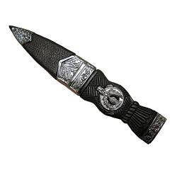 Tartanista - Herren Deluxe-Sgian-Dubh-Attrappe - ohne Klinge - mit Distel-Motiv - Nickel von Tartanista