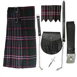 Tartanista - Herren Kilt-Set - 5-teilig - Scottish National - Taille (Nabelhöhe): 96,5cm (38“)/Länge: 61cm (24“) von Tartanista
