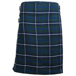 Tartanista - Herren Kilts mit 61 cm (24“) Länge - hochwertig - Blau Douglas - Taille (Nabelhöhe) 116,8cm (46“), Länge 61cm (24“) von Tartanista