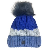 Taschen4life Bommelmütze Mütze mit großem Bommel AZ2342PC (unisex) Strickmütze im Grobstrick mit Zopfmuster, warm gefüttert von Taschen4life