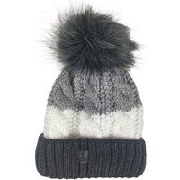 Taschen4life Bommelmütze Mütze mit großem Bommel AZ2342PC (unisex) Strickmütze im Grobstrick mit Zopfmuster, warm gefüttert von Taschen4life