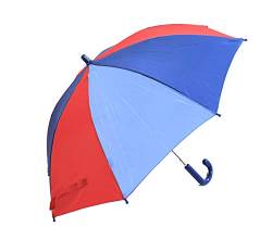 Kinder Automatik Schirm Regenschirm Stockschirm Mädchen Jungen (Rot-Blau) von Taschenvertrieb