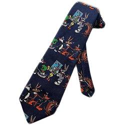 Looney Tunes Stamp Collection Krawatte, Daffy Duck Krawatte, Tweety Bird Tie, Road Runner Neck Tie, Sylvester Looney Tunes Krawatte, Taz Tie,, Blau, Large von Tasmanian Devil