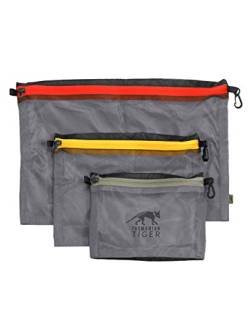 Tasmanian Tiger TT Mesh Pocket Set Black Edition Rucksack Organizer Zusatztaschen in 3 Größen Schwarz von Tasmanian Tiger