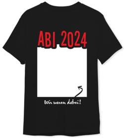 T-Shirt - Abi 2024 Wir Waren dabei - Zum Unterschreiben Lassen - Geschenk zum Abitur für Schüler & Lehrer - Abisturm, Schulstirm (DE/NL/SE/PL, Alphanumerisch, L, Regular, Regular, Schwarz) von Tassenbrennerei