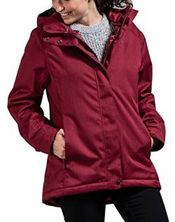 Tatonka Jonno Womens Hooded Jacket, 44/44 Damen, Cherry red von Tatonka