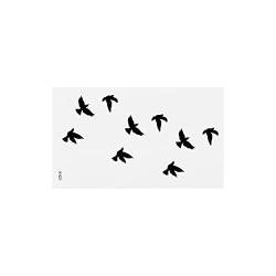 Tattoo-Bogen temporär - Aufkleber Vögel/Birds schwarz von Tatooine
