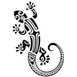 Große Temporäre Tattoos Salamander Maori - 1 Blatt von Fake tattoos | Maori Tätowierung | Schwarz | Maori Klebetattoos, Herren, Damen - TATTOO YOUR STYLE von - Tattoo Your Style -