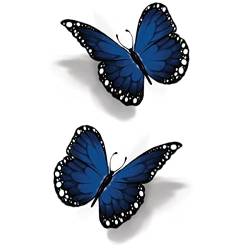 Temporäre tattoos Blauer Schmetterling 3D - 1 Blatt von Fake tattoos | Insekt Tätowierung | Schwarz und blau | Schmetterling Klebetattoos, Herren, Damen - TATTOO YOUR STYLE von - Tattoo Your Style -