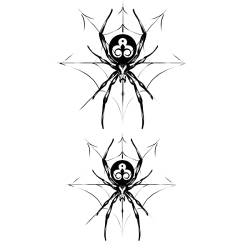 Temporäre tattoos Spinne - 1 Blatt von Fake tattoos | Spinne Tätowierung | Schwarz | Spinne Klebetattoos, Herren, Damen - TATTOO YOUR STYLE von - Tattoo Your Style -