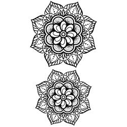 Temporäre tattoos kleine Mandalas - 1 Blatt von Fake tattoos | Mandala Tätowierung | Schwarz | Kleine Mandalas Klebetattoos, Herren, Damen - TATTOO YOUR STYLE von - Tattoo Your Style -