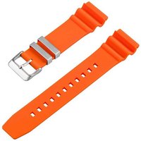 Tauchmeister Uhrenarmband PU-Armband Ersatzband orange mit Dornschließe 22 mm von Tauchmeister