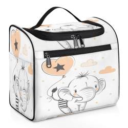 Baumumarmender Koala-Make-up-Tasche für Damen, große Kapazität, tragbare Reise-Kosmetiktasche, wasserdicht, doppelte Reißverschlüsse, Make-up-Tasche mit Haken zum Aufhängen, für Hautpflege, Reisen, von Tavisto