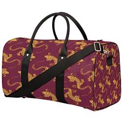 Eidechsen Print Reisetasche, Weekender Taschen für Frauen Reisen, Turnbeutel, Handgepäck Taschen für Flugzeuge, Duffle Bag für Männer Reisen, Weekender Tasche, Reise Duffle Bag, Eidechsenaufdruck, von Tavisto