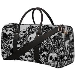 Gothic Skull Pattern Reisetasche, Weekender Taschen für Frauen Reisen, Turnbeutel, Handgepäck Taschen für Flugzeuge, Duffle Bag für Männer Reisen, Weekender Bag, Travel Duffle Bag, von Tavisto