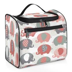 Kawaii Art Pinguin Make-up-Tasche für Damen, große Kapazität, Kulturbeutel, tragbare Reise-Kosmetiktasche, wasserdicht, doppelte Reißverschlüsse, Make-up-Tasche mit Haken zum Aufhängen, für von Tavisto