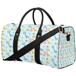 Kawaii Childish Giraffe Reisetasche, Weekender Taschen für Frauen Reisen, Turnbeutel, Handgepäck Taschen für Flugzeuge, Duffle Bag für Männer Reisen, Weekender Tasche, Travel Duffle Bag, Kawaii von Tavisto