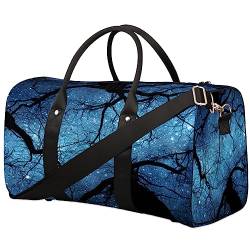 Night Sky Trees Reisetasche, Weekender Taschen für Frauen Reisen, Turnbeutel, Handgepäck Taschen für Flugzeuge, Duffle Bag für Männer Reisen, Weekender Tasche, Reisetasche, Nachthimmel Bäume, von Tavisto