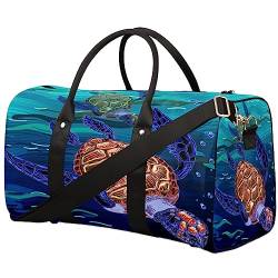 Ocean Sea Turtle Reisetasche, Weekender Taschen für Frauen Reisen, Turnbeutel, Handgepäck Taschen für Flugzeuge, Duffle Bag für Männer Reisen, Weekender Bag, Travel Duffle Bag, Meeresschildkröte, von Tavisto