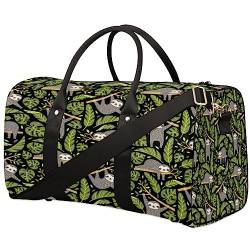 Palm Leaf Faultier Reisetasche, Weekender Taschen für Frauen Reisen, Turnbeutel, Handgepäck Taschen für Flugzeuge, Duffle Bag für Männer Reisen, Weekender Tasche, Reisetasche Duffle Bag, von Tavisto