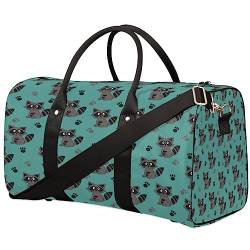 Waschbär Print Reisetasche, Weekender Taschen für Frauen Reisen, Turnbeutel, Handgepäck Taschen für Flugzeuge, Duffle Bag für Männer Reisen, Weekender Tasche, Reise Duffle Bag, Waschbär-Druck, von Tavisto