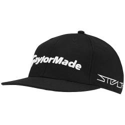 Taylormade Tour Flat Bill Snapback Golf Cap, Black von TaylorMade