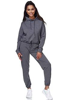 Tazzio Damen Jogginganzug Trainingsanzug Sport Freizeit Hoodie & Jogginghose F200 Anthrazit M von Tazzio