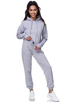 Tazzio Damen Jogginganzug Trainingsanzug Sport Freizeit Hoodie & Jogginghose F200 Grau S von Tazzio