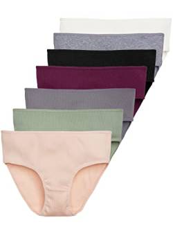 Tazzio Damen Slip 7er-Pack Übergrößen Unterhosen Slips Unterwäsche Pantys Mehrpack Schlüpfer Baumwolle Set F904 (Mix Farben, 5XL) von Tazzio