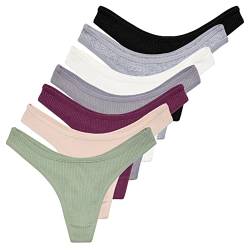 Tazzio Damen Slip 7er-Pack Unterhosen Slips Unterwäsche Pantys Mehrpack Schlüpfer Baumwolle Set F902 (Mix Farben, XS) von Tazzio