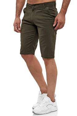 Tazzio Herren Chino Shorts Chinoshorts Designer Hose (Khaki W31) von Tazzio