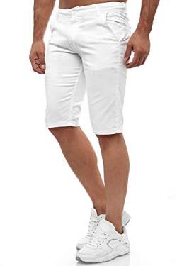 Tazzio Herren Chino Shorts Chinoshorts Designer Hose (Weiß, W29) von Tazzio