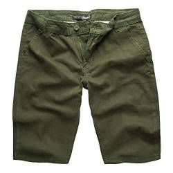 Tazzio Herren Chino Shorts Chinoshorts Designer Hose Khaki W38 von Tazzio