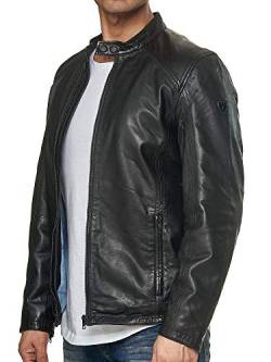 Tazzio Herren Jacke Lederjacke Echtleder Leder Übergangsjacke 19707 (Braun, S) von Tazzio